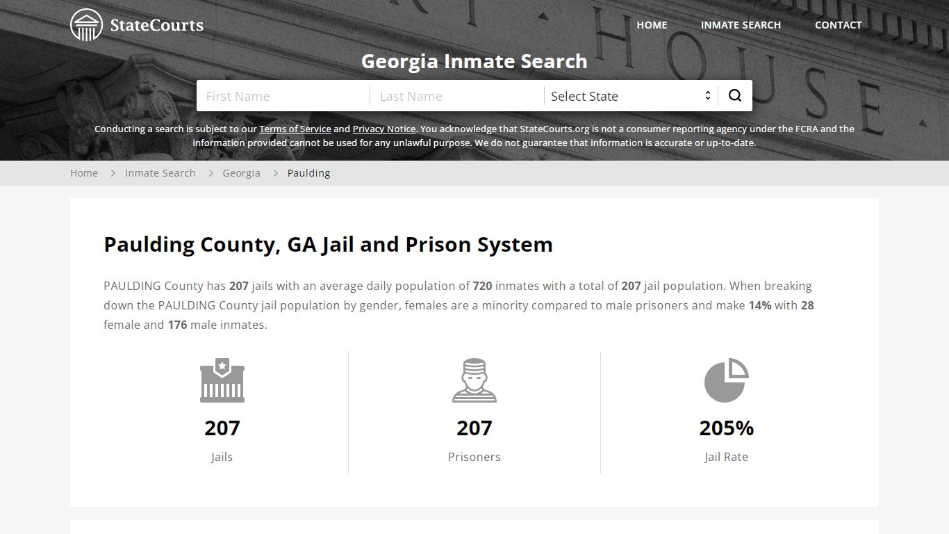 Paulding County, GA Inmate Search - StateCourts